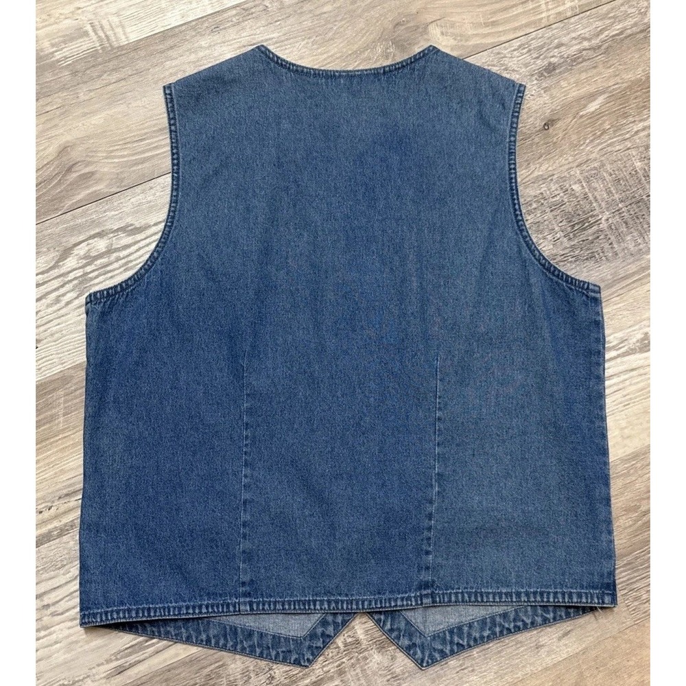 VTG Cottagecore Floral Vest Beaded Embroidered Grandmacore Fall Lemon Grass Sz M - Picture 8 of 8